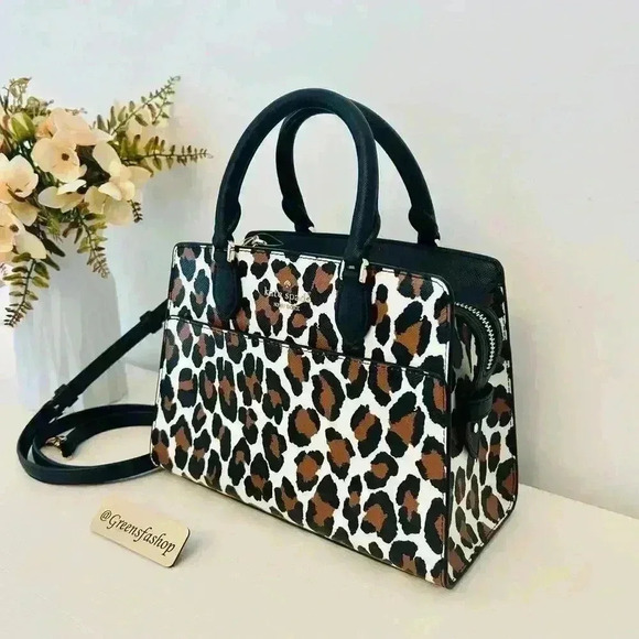 kate spade Handbags - Kate Spade Purse Madison Spotted Animal Printed Satchel Leopard